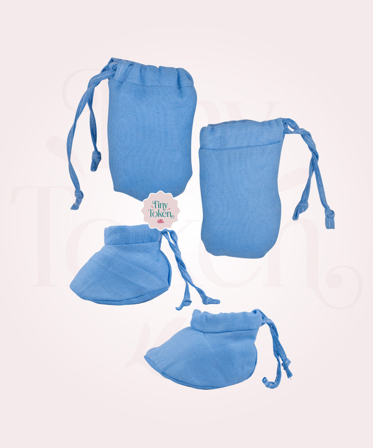 Mitten Set Plain | Dori | Blue