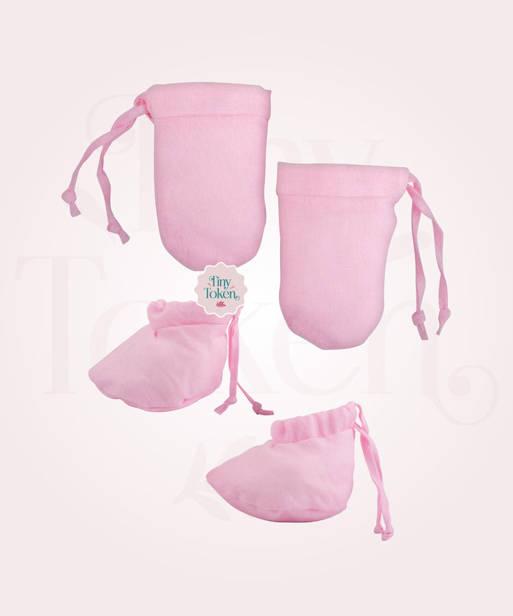 Mitten Set Plain | Dori | Pink