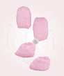 Mitten Set Plain Elastic | Pink