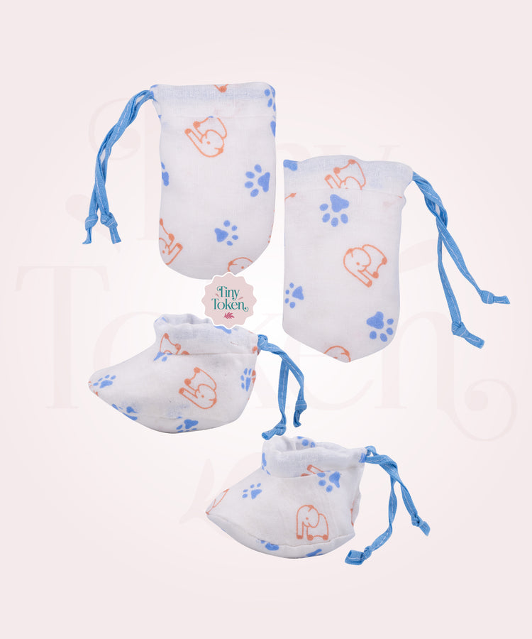 Mitten Set Pattern | Dori | Blue